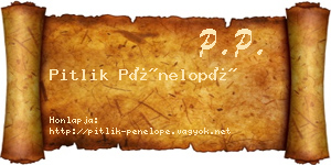 Pitlik Pénelopé névjegykártya
